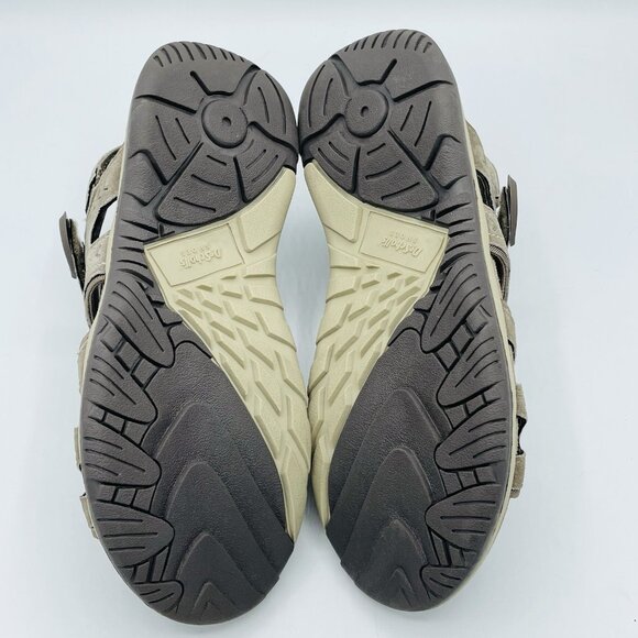 Dr Scholls Sandals Womens Size 7.5 M Taupe Leather Strappy ZStrap Comfort - Picture 9 of 11